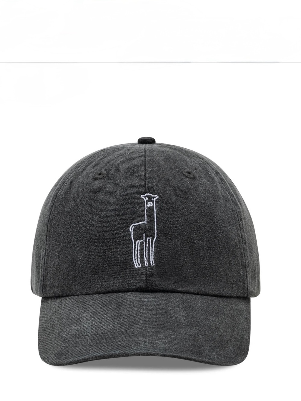 Fluff Alpaca Fluff Embroidered Alpaca Logo Baseball Hat in faded black $29